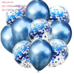 10 gaisa baloni - zila krāsa 