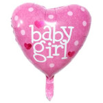 Gaisa balons Baby Girl (mazulīte) - sirds