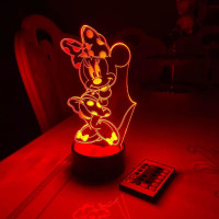 3D lampa Minnie Mouse