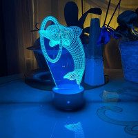 3D lampa Delfīns