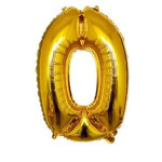 Gaisa balons - cipars "0"  (67cm) zelta