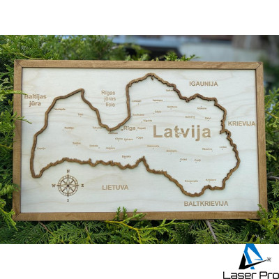 Koka Latvijas karte