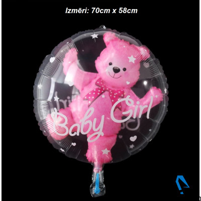 Gaisa balons Baby Girl (mazā meitene) - Lācītis 